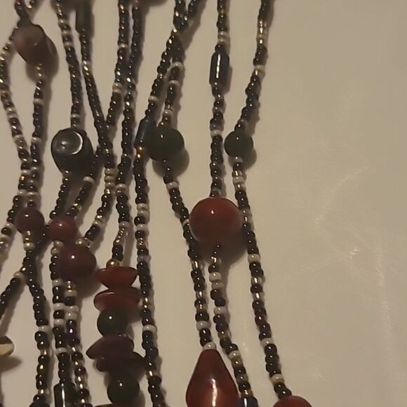 Multilayered Beaded Necklace - Picture 3 of 4